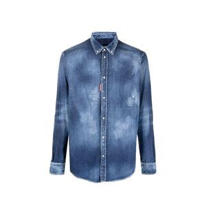 Dsquared² Premium Denim Shirt with Classic Design Men Blue Shirts